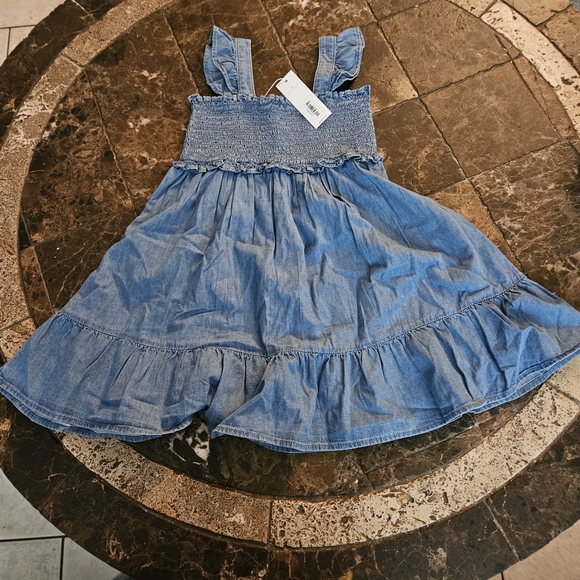Janie and Jack Girl's Chambray Dress Size 6 NWT - Picture 4 of 6